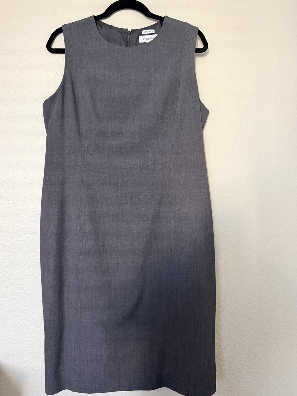 Calvin Klein Gray Sleeveless Sheath Dress